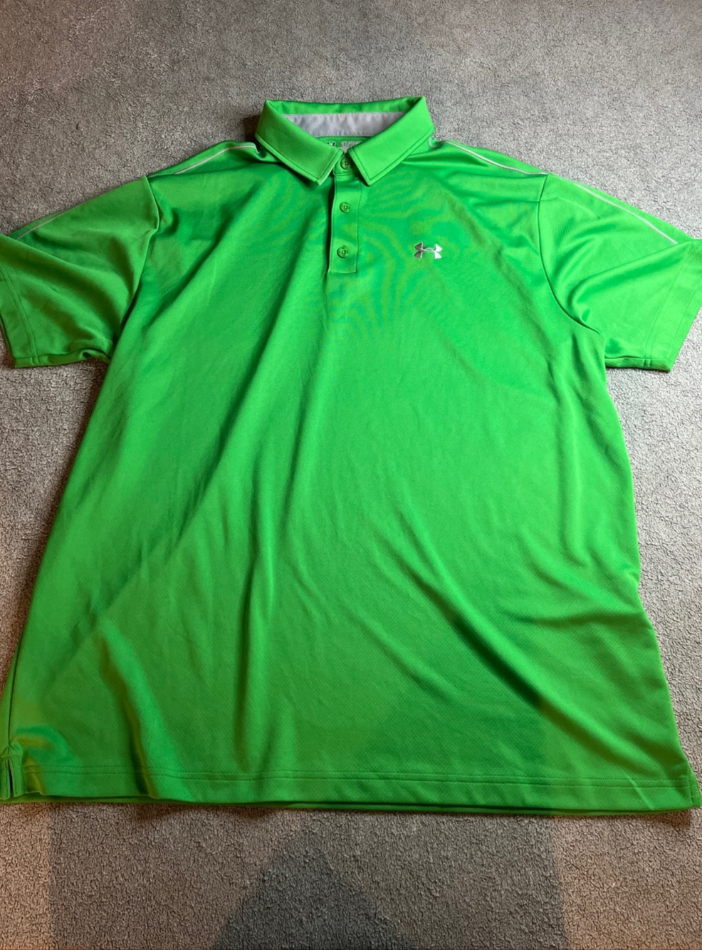 Under Armor HeatGear Loose Fit Performance Golf Polo Shirt -Neon Green B209